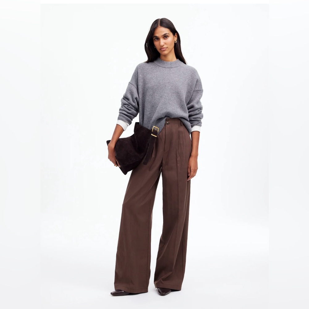 Madewell Harlow Wide-Leg Pant in Drapey Twill